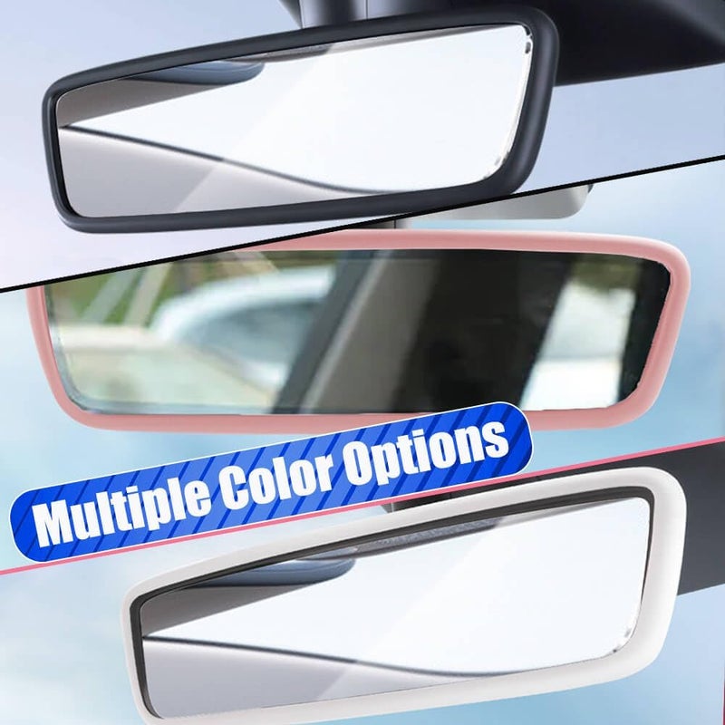 Yeapop 2Pcs Silicone Protector Frames of Screen and Rear View Mirror for Tesla Model 3 2017-2023 and Model Y 2019-Feb.2025. (Pink) - Image 5